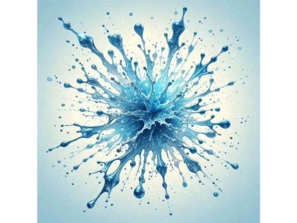 Download A Realistic Blue Water Splash in a Starb - Splash Collection