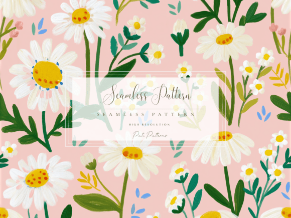 Download Daisy Wildflower Seamless Pattern PNG - Seamless pattern Collection