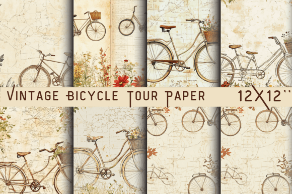 Download Vintage Bicycle Tour Paper - Tour Collection