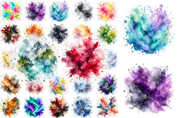 Download 100 Abstract Watercolor Splash Clipart - Splash Collection