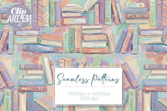 Download Bookworm Seamless Pattern Pastel Colors - Seamless pattern Collection